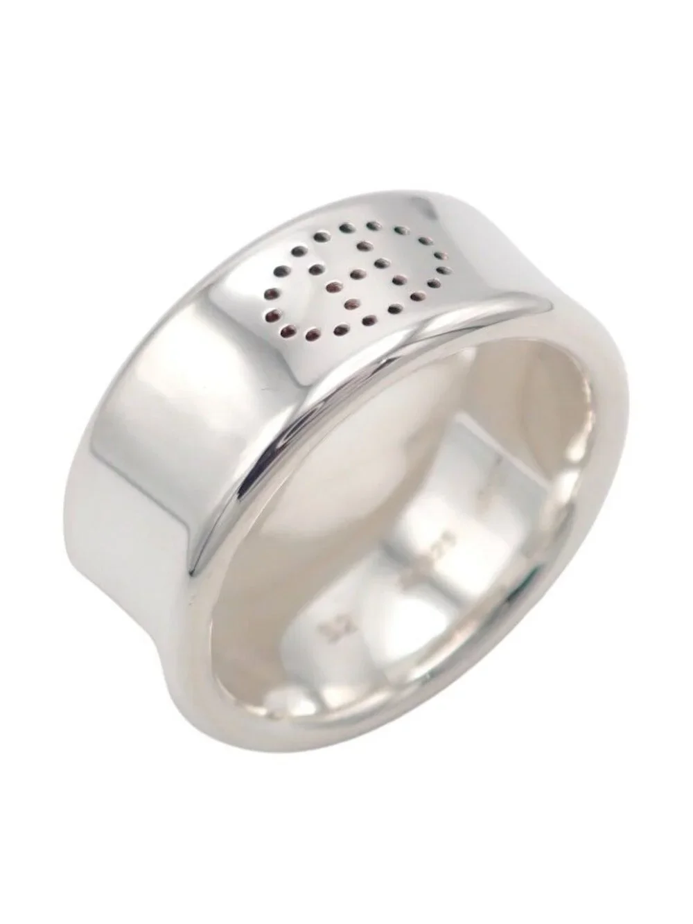 Hermes Eclipse Ribbon Ring 925 Sterling Silver Logo